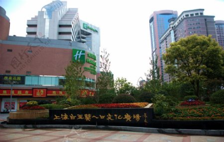 上海白玉兰人口文化广场图片