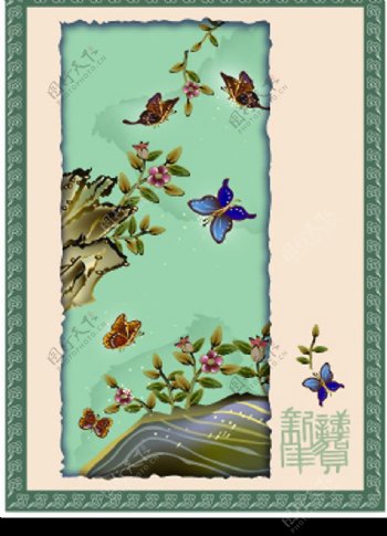 蝴蝶国画图片