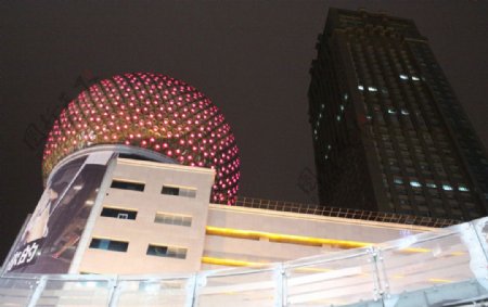 总府路天桥夜景图片