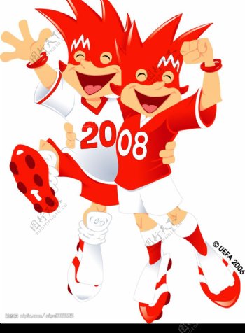 2006欧洲杯吉祥物矢量素材图片