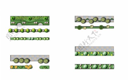 道路平面绿化图片