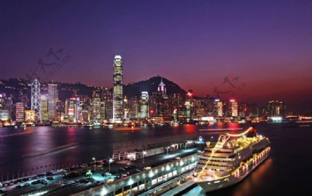 香港维港夜景一角图片
