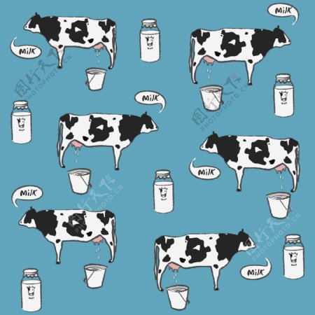 奶牛图案设计图片