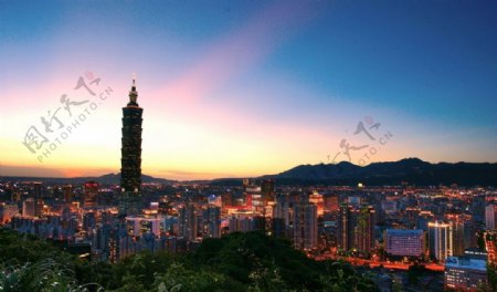 台湾101大楼摄影图片