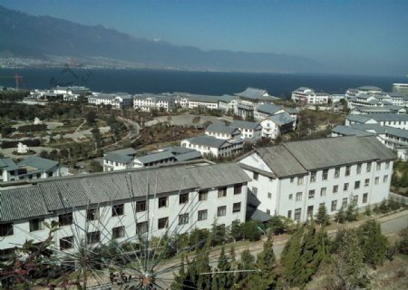苍山洱海远景图片