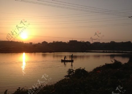 夕阳西下图片