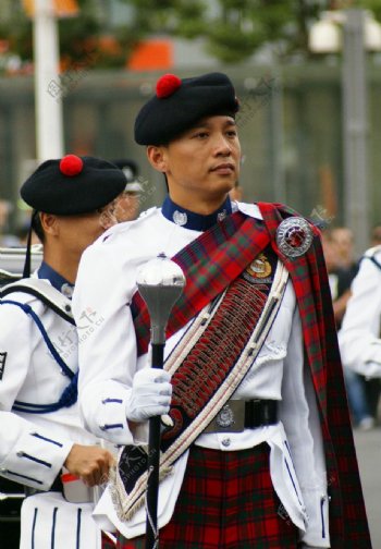 香港警察乐队指挥图片