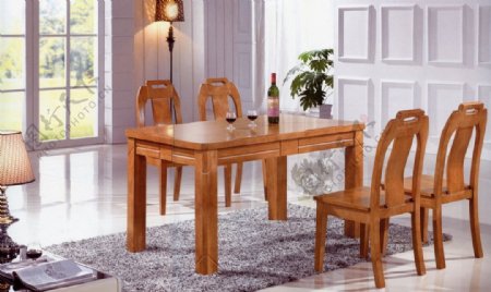 实木家具餐桌椅图片