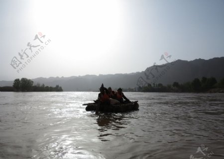黄河漂流图片