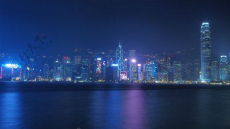 香港维多利亚港湾夜景图片