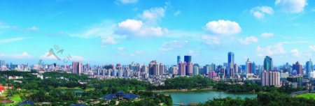 广州全景之绿色广州城图片