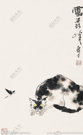 潘天寿猫图片