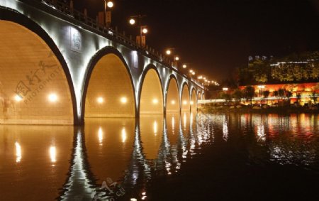 曲江夜色桥图片