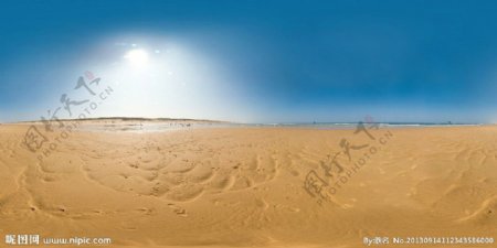 海滩沙地美景风光图片