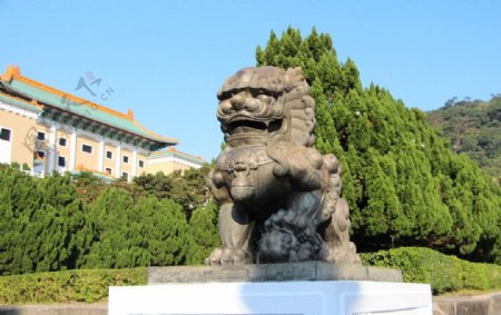 台北故宫博物院石狮子图片