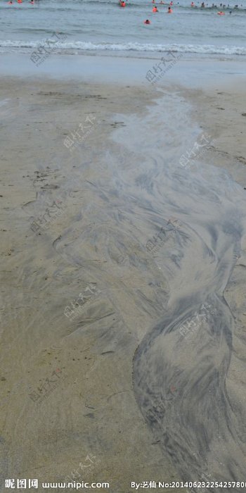 美丽的下川岛沙纹海景图片