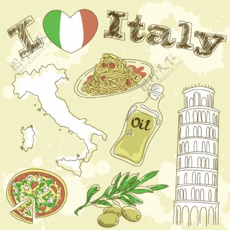 意大利图标图片