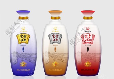富贵江南酒瓶平面图图片