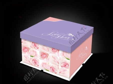 蛋糕盒平面图图片