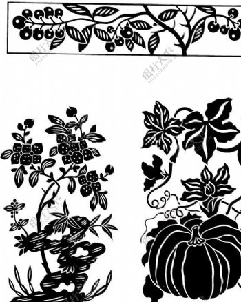 植物瓜果纹樱桃南瓜花纹水果纹图片