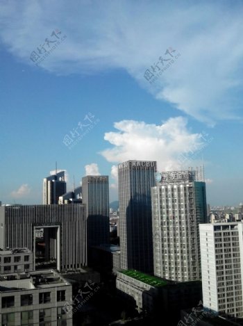 鸟瞰建筑南京河西CBD图片