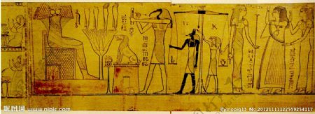 埃及纸草绘画图片