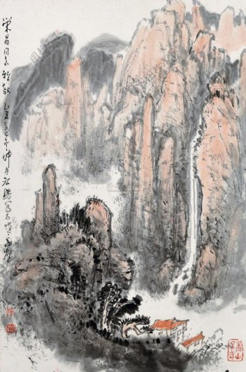 太姥山水墨画图片