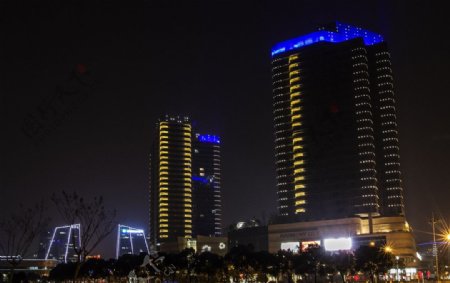 苏州金鸡湖夜景图片