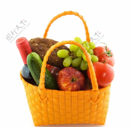 购物篮蔬菜水果图片