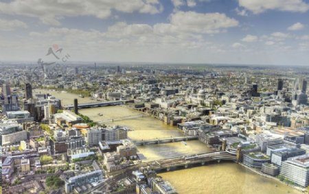 伦敦俯瞰全景高清摄影图片