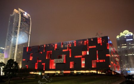广东省博物馆夜景图片