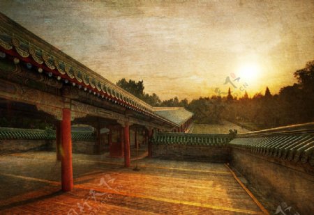 北京天坛走廊图片
