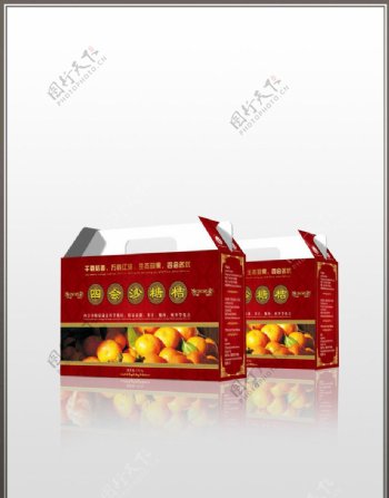 柑桔特产纸箱设计图片