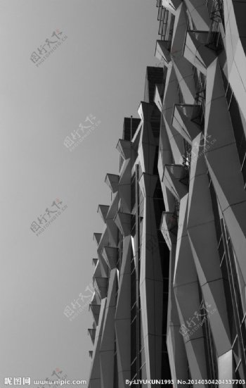 建筑黑白摄影图片