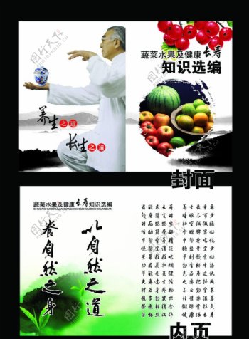 水果蔬菜养生画册封面图片