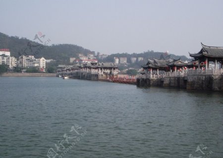 潮州广济桥远景图片