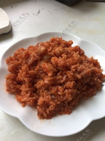 番茄虾仁炒饭图片