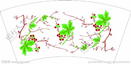葡萄花纸杯图片