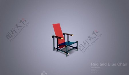 红黄蓝椅图片