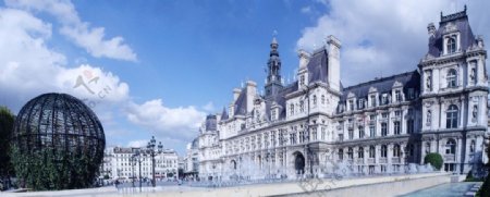 法国巴黎市政厅禁止商用图片