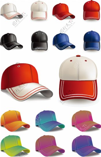 时尚棒球帽矢量图图片