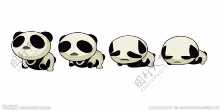 卡通熊PSD熊猫图片
