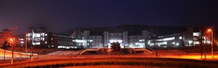 襄樊学院卧龙广场夜景图片
