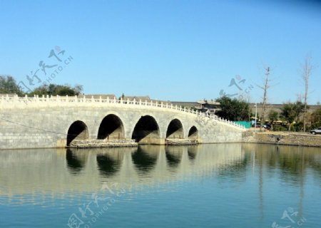 蓬莱阁石桥图片