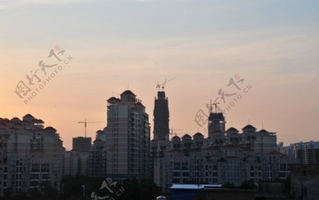 东莞南城区黄昏图片