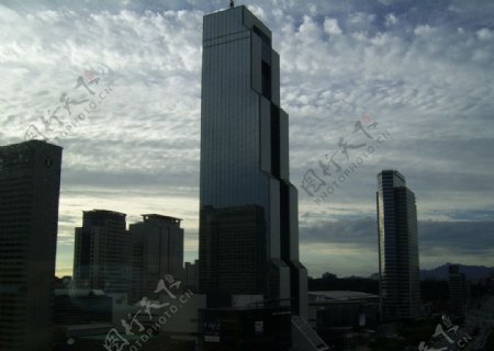 韩国首尔城市街景贸易中心大楼图片