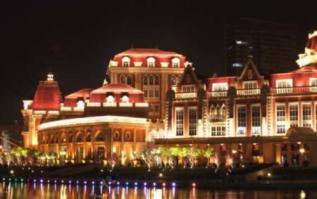 津湾广场绚丽之夜图片