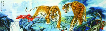 老虎绘画图片