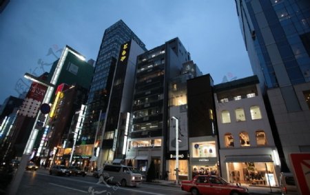 日本银座建筑图片