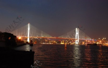 上海南浦大桥LED夜景照明图片